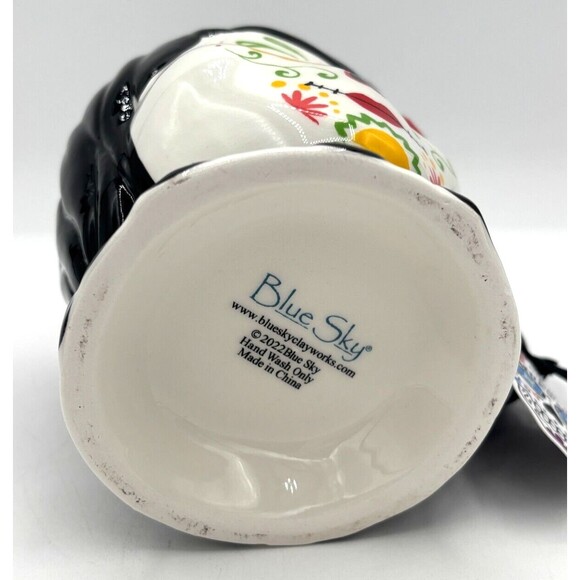 Blue‎ Sky Clayworks Coffee Mug Halloween Day of the Dead Sugar Skull NWT 20oz - Picture 7 of 16